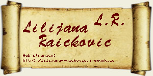 Lilijana Raičković vizit kartica